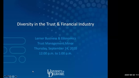 Thumbnail for entry Diversity in the Trust Financial Industry 9-24-2020