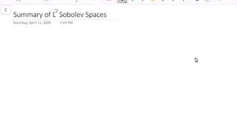 Thumbnail for entry Summary of L^2 Sobolev Spaces