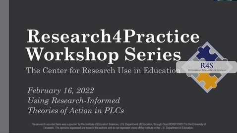 Thumbnail for Using Research-Informed Theories of Action in PLCs