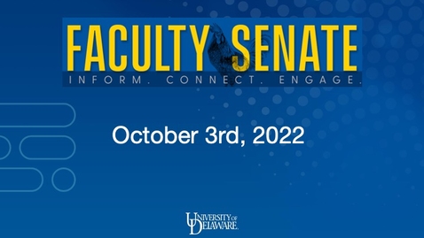Thumbnail for entry General Faculty Senate Meeting on October 3rd, 2022