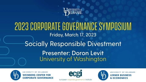 Thumbnail for 2023 Corporate Governance Symposium Session 3 (03/17/23)