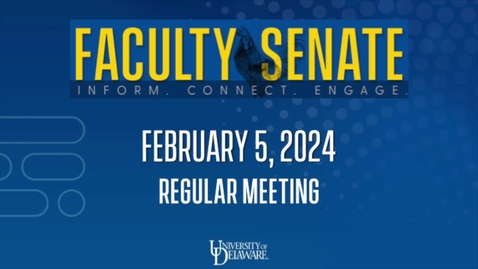 Thumbnail for Faculty Senate Meeting on February 5 2024