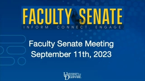 Thumbnail for Faculty Senate Meeting Sept 11th 2023