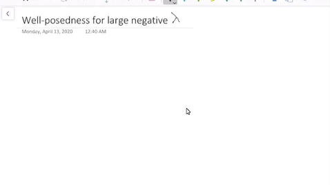 Thumbnail for Well-posedness for large negative lambda