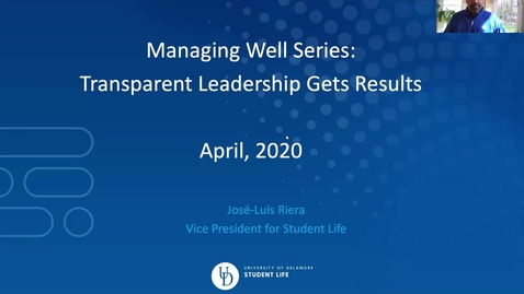 Thumbnail for Managing Well: Transparent Leadership Get Results