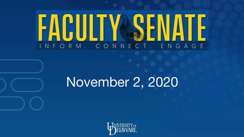 Thumbnail for entry Faculty Senate Nov 2nd, 2020