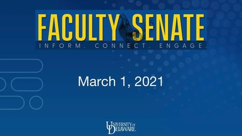 Thumbnail for entry Regular Meeting of the Faculty Senate - March 1st 2021