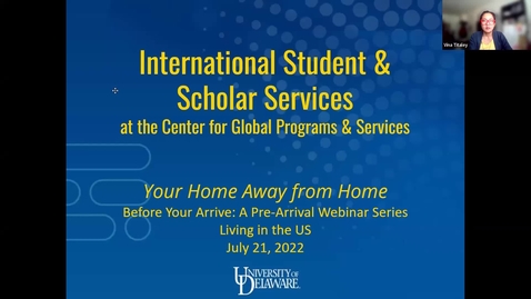 Thumbnail for Before you Arrive Webinar 8 - Living in the U.S.