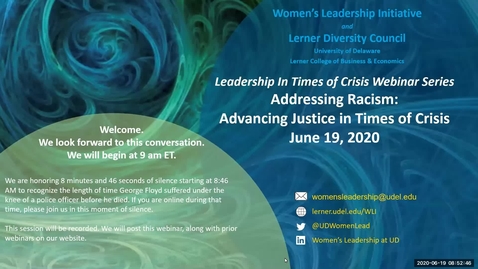 Thumbnail for Addressing Racism: Advancing Justice in Times of Crisis