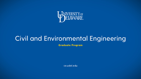 Thumbnail for entry Civil and Environmental Engineering Graduate Program