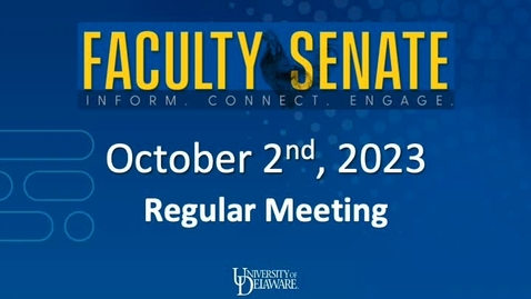 Thumbnail for entry Faculty Senate General Meeting On Oct 2nd 2023