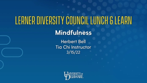 Thumbnail for Lerner Diversity Council Lunch and Learn 3.15.22 Tai Chi instruction