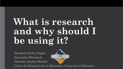 Thumbnail for entry What is Research and Why Should I Be Using It?