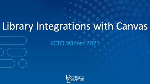 Thumbnail for Library Integrations with Canvas