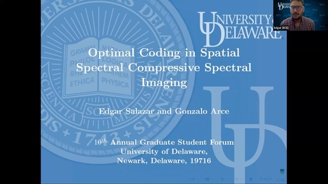 Thumbnail for entry Optimal Coding in Compressive Spectral Imagers, Edgar Salazar