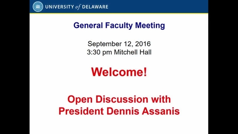 Thumbnail for entry 2016-2017/01Faculty Senate Meeting Sept 12th 2016 with video.mp4