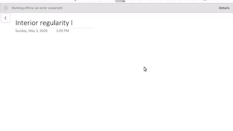 Thumbnail for Interior regularity I
