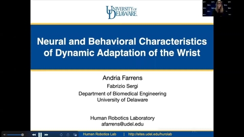 Thumbnail for entry Motor control of wrist during dynamic perturbations, Andria Farrens