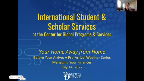 Thumbnail for Before You Arrive Webinar 7 - Managing Your Finances