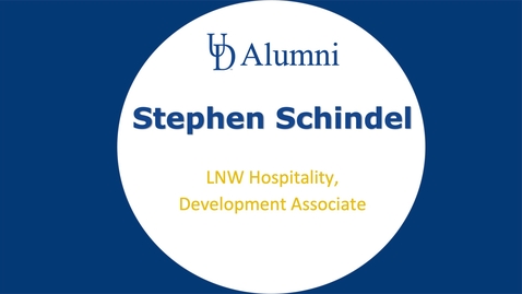 Thumbnail for entry BUAD 110 Alumni Videos Stephen Schindel - Development Associate