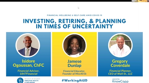 Thumbnail for Financial Wellbeing Webinar: Investing Retiring Planning