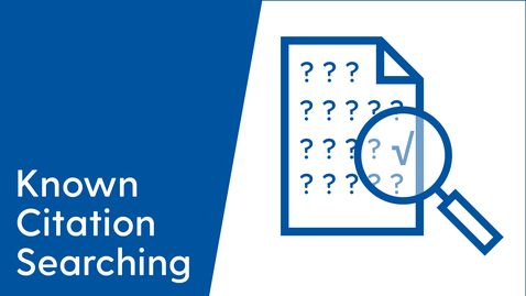 Thumbnail for Known Citation Searching