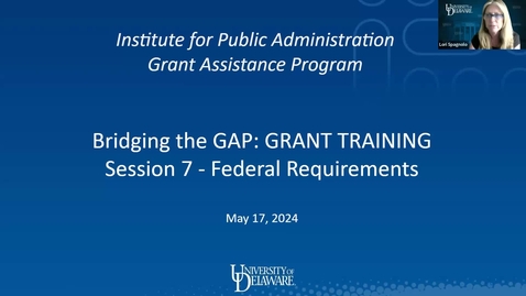 Thumbnail for Grant Assistance Training Series: Session 7:  Application Management and Submission