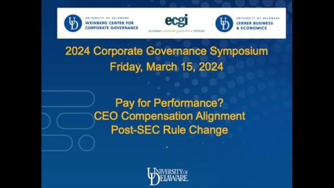 Thumbnail for entry 2024 Corporate Governance Symposium - Session 4 (Regulations and Disclosure), Paper 3 (March 15, 2024)