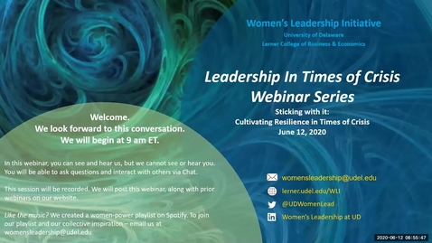 Thumbnail for Leadership in Times of Crisis: Sticking with it: Cultivating Resilience in Times of Crisis
