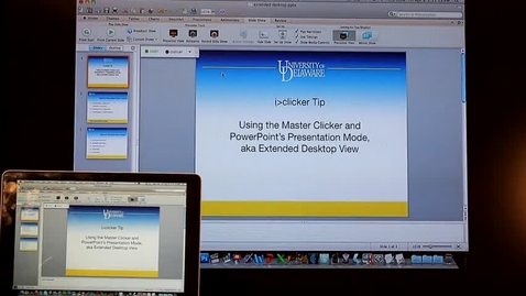 Thumbnail for 8 iClicker: Using the extended desktop with Powerpoint's Presenter View