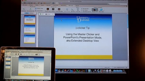 Thumbnail for entry 8 iClicker: Using the extended desktop with Powerpoint's Presenter View