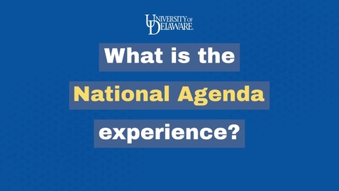 Thumbnail for What is the National Agenda Experience?