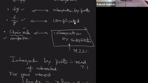 Thumbnail for Integration by substitution I, 6.2, Math 221 Winter 2021