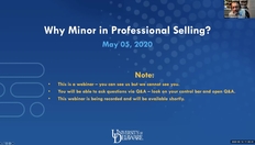 Go to Why Choose a Minor in Professional Selling Webinar 5.14.2020edit with duration: 1 hour, 1 minute