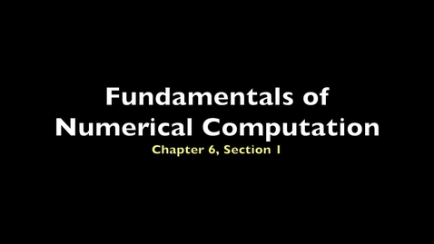 Thumbnail for entry FNC 6.1: Initial-value problems