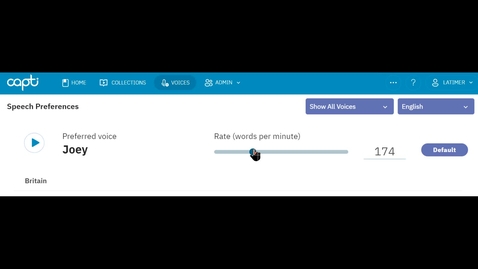 Thumbnail for Adjust reading speed
