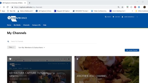 Thumbnail for entry UD Capture Space: Creating a channel