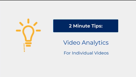 Thumbnail for entry How to Access Video Analytics for Individual Videos