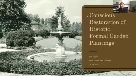 Thumbnail for entry Erin Fogarty: Conscious Restoration of Historic Formal Garden