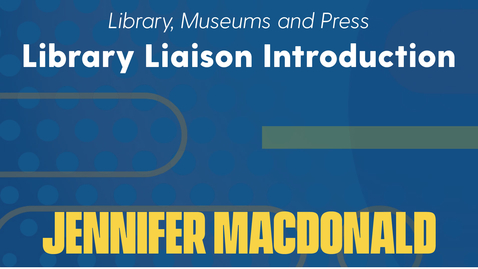 Thumbnail for Jennifer MacDonald Introduction