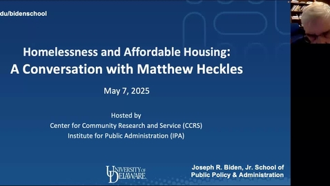 Thumbnail for Homelessness and Affordable Housing: A Conversation with Matt Heckles