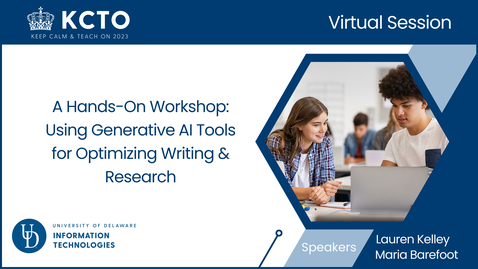Thumbnail for A Hands-On Workshop: Using Generative AI Tools for Optimizing Writing &amp; Research