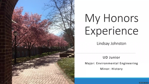 Thumbnail for entry Lindsay Johnston — Honors Program