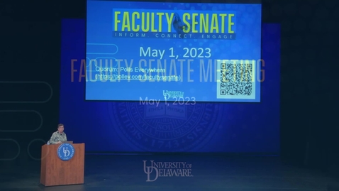 Thumbnail for entry Faculty Senate Meeting On May 1st, 2023