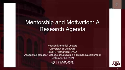 Thumbnail for Mentorship and Motivation: A Research Agenda