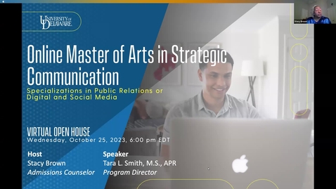 Thumbnail for University of Delaware Online MA in Strategic Communication Virtual Open House October 25, 2023