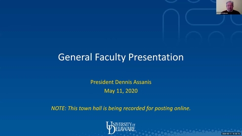 Thumbnail for entry General Faculty Meeting May 11 2020