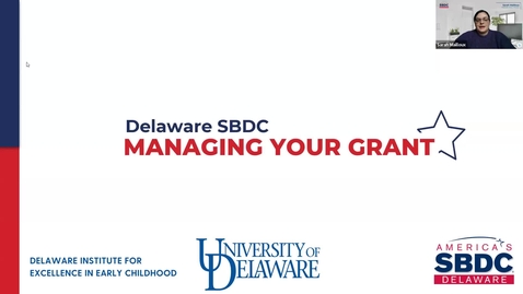 Thumbnail for Delaware SBDC Managing Your Grant
