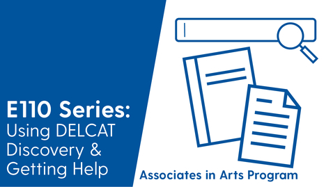 Thumbnail for entry 4 - E110 - Using DELCAT Discovery - Associates in Arts Program (Video 4 of 4)