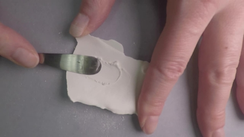 Thumbnail for ceramics: finishing a plaster fill with acrylic spackle
